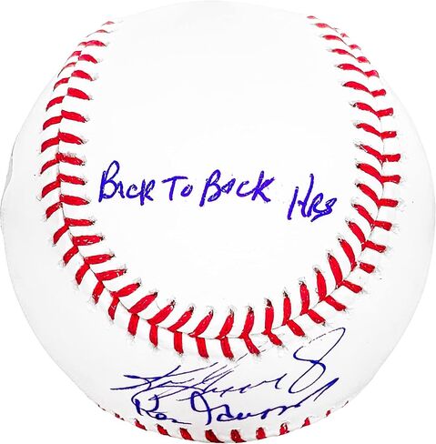 Ken Griffey Jr. & Ken Griffey Sr. Autographed Official M.L.B Baseball Seattle "Back To Back HR 9/4/90" Tristar Holo & Beckett BAS Witness Stock #212465 in Saudi Arabia