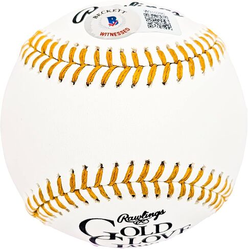 قفاز ذهبي رسمي موقع من Ron Guidry يحمل شعار البيسبول نيويورك "5x Gold Glove" Beckett BAS Witness Stock #212251 in Saudi Arabia
