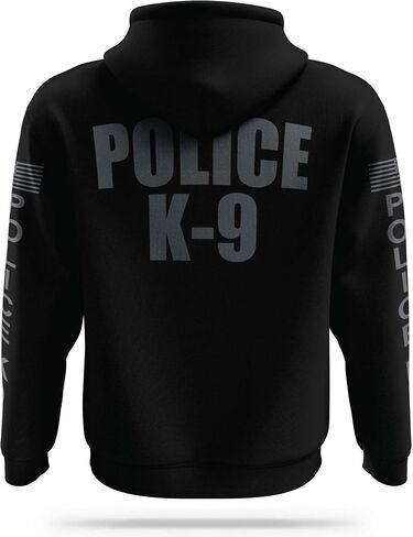 POLICE K9 Utility Hoodie - USA Patriotic Apparel - 100% Polyester for Odor Free, Moisture-Wicking Quick Dry Comfort. in Saudi Arabia