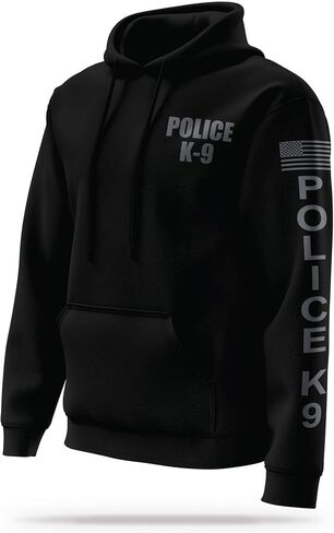 POLICE K9 Utility Hoodie - USA Patriotic Apparel - 100% Polyester for Odor Free, Moisture-Wicking Quick Dry Comfort. in Saudi Arabia