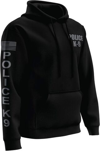 POLICE K9 Utility Hoodie - USA Patriotic Apparel - 100% Polyester for Odor Free, Moisture-Wicking Quick Dry Comfort. in Saudi Arabia
