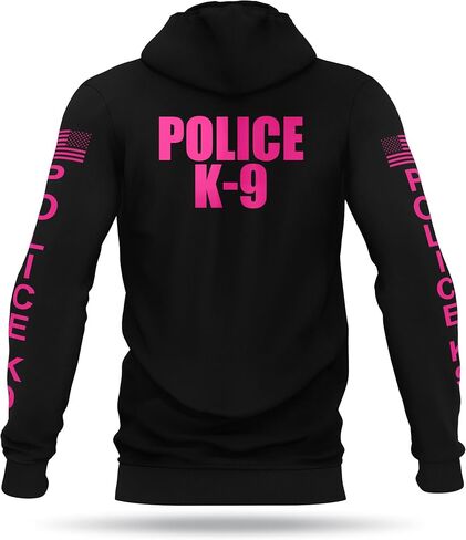 POLICE K9 Utility Hoodie - USA Patriotic Apparel - 100% Polyester for Odor Free, Moisture-Wicking Quick Dry Comfort. in Saudi Arabia