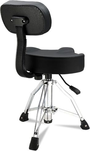 Drum Stool Throne with Backrest Hydraulic Adjustable Guitar Chair Saddle Seat Drum Stool for Adult Drummers for Piano Guitar, Black in Saudi Arabia