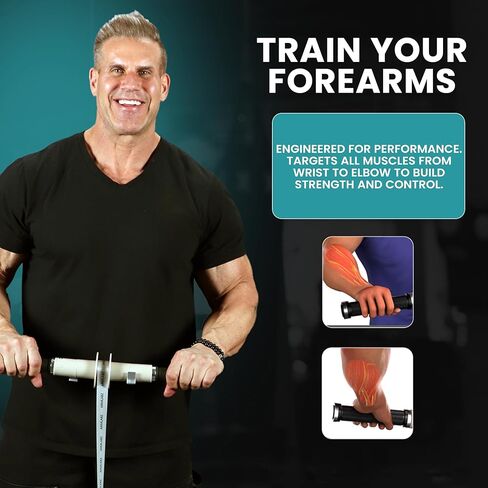 ArmLabz Forearm Roller 2.0 بكرة المعصم ومقوي الساعد، مدرب قوة القبضة وتمرين اليد، إعادة الضبط السريع، استخدام ذراع واحدة، صحة المعصم والكوع، معدات تمرين الساعد in Saudi Arabia