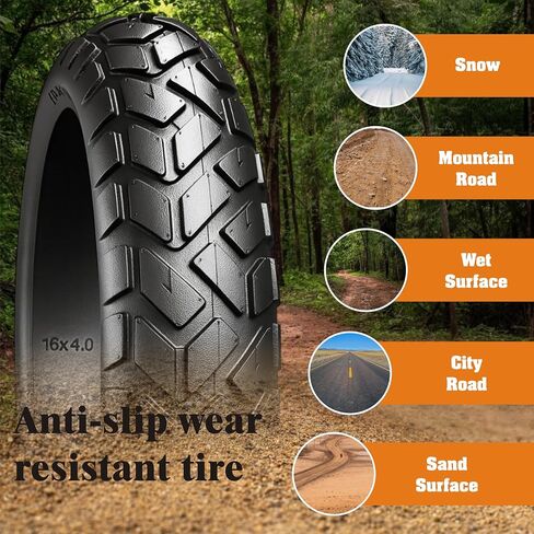 16x4 Fat Tire – Heavy-Duty All-Terrain E-Bike & Fat Bike Tire | Thick Non-Foldable Wire Bead, Durable Innova Power Grip, Smooth Ride & Strong Traction in Saudi Arabia
