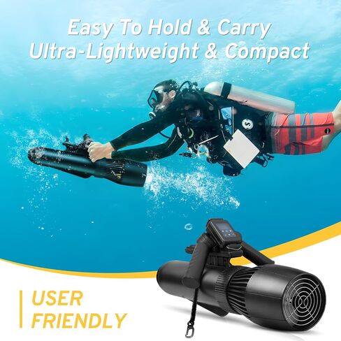 Portable Underwater Scooter, Brushless Motor Propulsion with Intelligent Remote Control, Range of 100 Minutes for Paddle Boarding, Scuba, Snorkeling and Swimming in Saudi Arabia