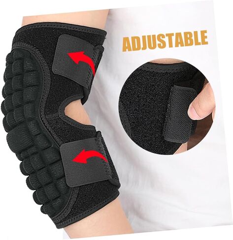 Adjustable Elbow Pad for Adults with Hook and Loop Strap Breathable Sports Elbow Brace Sleeve with Sweat Absorption for Outdoor Activities Sbr and EVA Protective Arm Support in Saudi Arabia