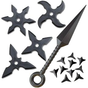 Shinobiya Black Japanese Ninja Weapons Shuriken Set of 5 Rubber in Saudi Arabia