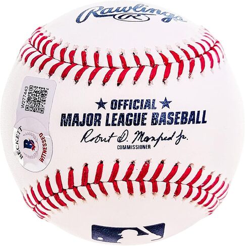 Pedro Martinez Autographed Official M.L.B Baseball Boston "HOF 15" Beckett BAS Witness Stock #211747 in Saudi Arabia