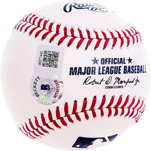 Pedro Martinez Autographed Official M.L.B Baseball Boston "HOF 15" Beckett BAS Witness Stock #211747 in Saudi Arabia