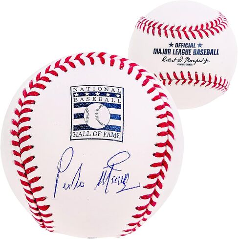 Pedro Martinez Autographed Official Hall of Fame HOF Logo Baseball Boston Beckett BAS Witness Stock #211749 in Saudi Arabia