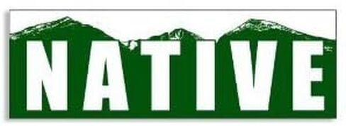 NATIVE Colorado Mountain Bumper Sticker in Saudi Arabia