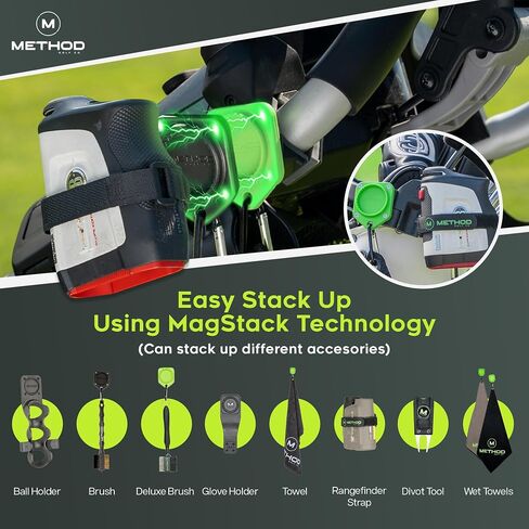 Method Golf BagStack Gear Hub Starter Pack - Golf Accessories Magnetic Landing Pad Plus Two MagStack Tiles - Modular Magnetic Tool Pad Gear Organization Hub with Magnet-to-Magnet Connection in Saudi Arabia