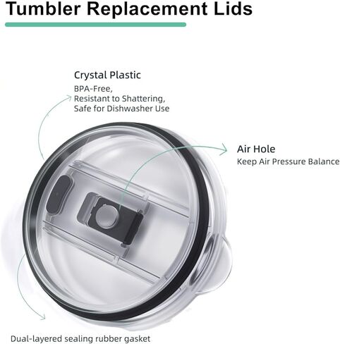 Compatible with Reduce Tumbler Lid Replacement,1Pack eak-Proof Lids Replacement Compatible with Reduce 32/40/50oz Tumbler,Splash Proof,Wear-Resistant. in Kuwait