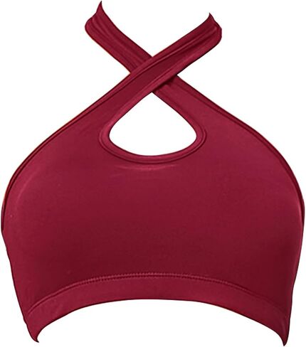 Sports Bra for Women Cross Strap Design Seamless Sports Underwear Vest in Saudi Arabia