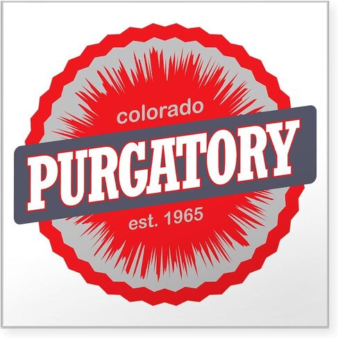ملصق CafePress Purgatory Ski Resort Colora Square مقاس 3 × 3 ملصق ممتص للصدمات مربع للسيارة in Kuwait