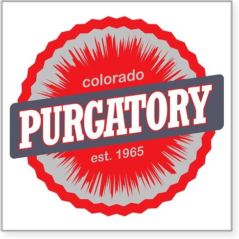ملصق CafePress Purgatory Ski Resort Colora Square مقاس 3 × 3 ملصق ممتص للصدمات مربع للسيارة in Kuwait