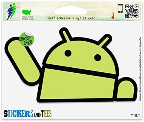 Android Waving Vinyl Sticker Small Window Bumper Phone Decal 3" x 2" in Saudi Arabia