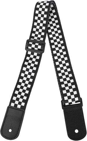Adjustable Black White Ukulele 4 String Hawaii Guitar Shoulder Strap Accessory for Gift Novelty in Saudi Arabia
