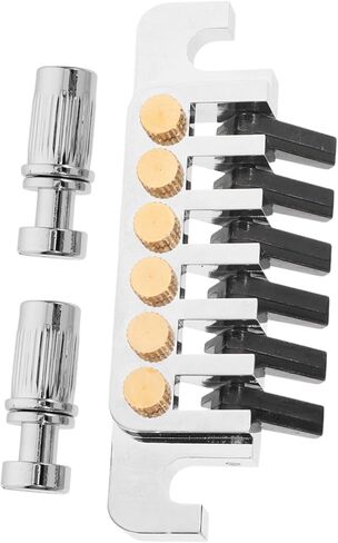 1set Metal Guitar Tailpiece Bridge for and Easy to Install Jazz Guitar Tailpiece Replacement Accessory in Kuwait