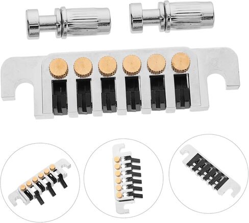 1set Metal Guitar Tailpiece Bridge for and Easy to Install Jazz Guitar Tailpiece Replacement Accessory in Kuwait
