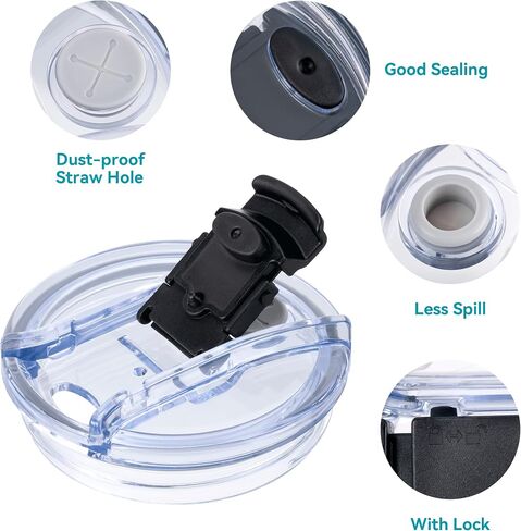 40 OZ Replacement Lid for STANLEY Quencher H2.0 Tumbler ONLY,Tumbler Covers Lid with Lock for Stanley Cup Accessories in Saudi Arabia