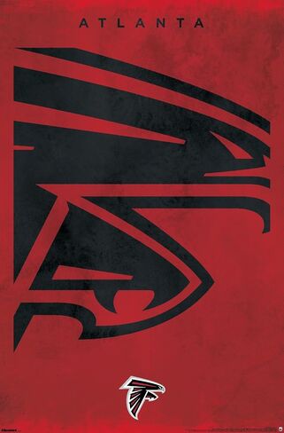 ملصق حائط من Trends International NFL Atlanta Falcons - شعار 25، مقاس 34 طولًا × 22.4 عرضًا، نسخة غير مؤطرة in Saudi Arabia