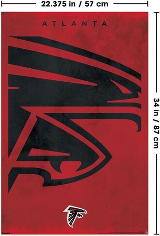 ملصق حائط من Trends International NFL Atlanta Falcons - شعار 25، مقاس 34 طولًا × 22.4 عرضًا، نسخة غير مؤطرة in Saudi Arabia