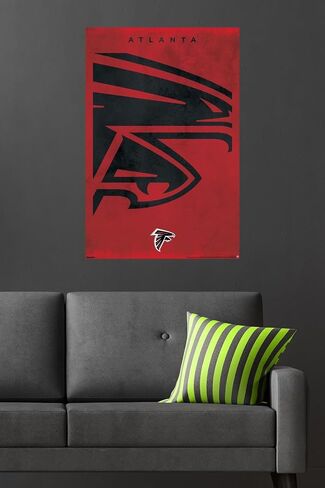 ملصق حائط من Trends International NFL Atlanta Falcons - شعار 25، مقاس 34 طولًا × 22.4 عرضًا، نسخة غير مؤطرة in Saudi Arabia