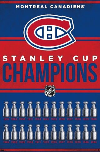 Trends International NHL Montreal Canadiens - Champions 23 Wall Poster, 34L x 22.4W, Unframed Version in Saudi Arabia