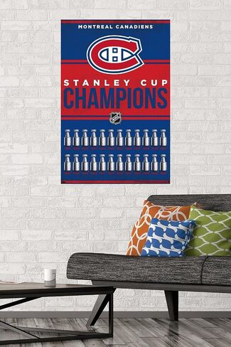 Trends International NHL Montreal Canadiens - Champions 23 Wall Poster, 34L x 22.4W, Unframed Version in Saudi Arabia