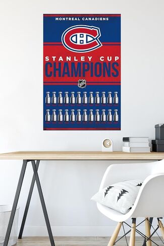 Trends International NHL Montreal Canadiens - Champions 23 Wall Poster, 34L x 22.4W, Unframed Version in Saudi Arabia