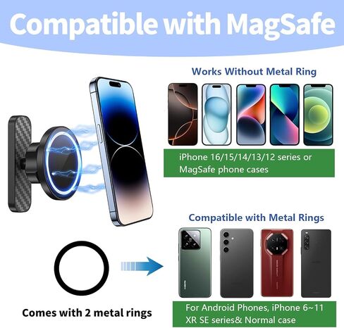 حامل هاتف عربة الجولف المغناطيسي، متوافق مع سلسلة MagSafe iPhone16 15 14 13 12، مغناطيس قوي N52، ملحقات عربة الجولف، يناسب EZGO Club Car Yamaha Icon، مقاوم للصدمات يدور 360 درجة (رمادي حديدي) in Saudi Arabia