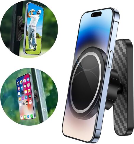 حامل هاتف عربة الجولف المغناطيسي، متوافق مع سلسلة MagSafe iPhone16 15 14 13 12، مغناطيس قوي N52، ملحقات عربة الجولف، يناسب EZGO Club Car Yamaha Icon، مقاوم للصدمات يدور 360 درجة (رمادي حديدي) in Saudi Arabia