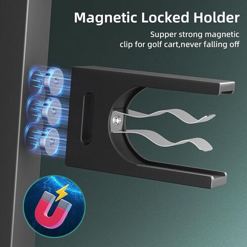 Magnetic Golf Holder Clip for Golf Cart, Sturdy Aluminum Alloy & Stainless Steel Portable Stogie Clip for Golf Carts & Accessories for Men ，Perfect for Fishing, Grilling, Camping & Sporting Events in Saudi Arabia