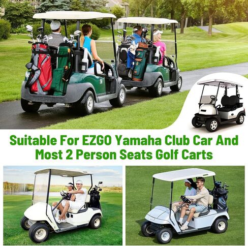 Kaskawise Golf Cart Seat Covers,Universal Golf Cart Seat Towel Blanket with 4 Front Pockets & Nonskid Bottom Fits for EZGO, Yamaha, Club Car DS Precedent and More 2 Person Seats Golf Carts (Grey) in Saudi Arabia