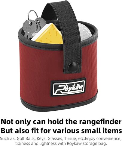Roykaw Golf Rangefinder Pouch Mount Strap for Golf Cart, Laser Rangefinder Pouch Holder, Golf Push Cart Range Finder Holder, No Drilling Required, Firmly & Suitable Small Items in Saudi Arabia