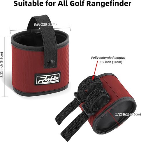 Roykaw Golf Rangefinder Pouch Mount Strap for Golf Cart, Laser Rangefinder Pouch Holder, Golf Push Cart Range Finder Holder, No Drilling Required, Firmly & Suitable Small Items in Saudi Arabia