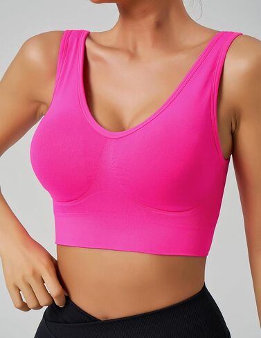 3-Pack Seamless Sports Bra – Comfortable Ribbed Workout Bras for Yoga, Gym, Activewear, and Everyday Wear in Saudi Arabia