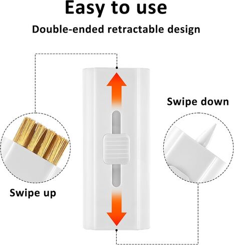 4Pcs Retractable Golf Club Brush Golf Pocket Brush Groove Cleaner Brushes Cleaning Brushes Tool Dual Side Wire Bristle Iron Regrooving Brushs for Golfer Men Women, White in Saudi Arabia