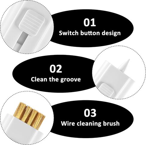 4Pcs Retractable Golf Club Brush Golf Pocket Brush Groove Cleaner Brushes Cleaning Brushes Tool Dual Side Wire Bristle Iron Regrooving Brushs for Golfer Men Women, White in Saudi Arabia