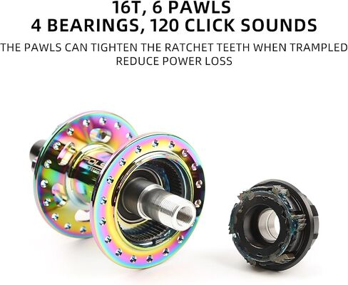 BH-017 BMX Racing Hub 36 Holes Disc Brake 6 Pawls 120 Clicks Sealed Bearings BMX Hubs in Saudi Arabia