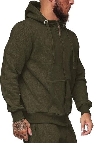 Men Lightweight Full Zip Hoodie Jacket Casual Sports Outdoor Pullover with Zippered And Pockets in Saudi Arabia