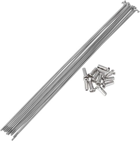12 Set 14G Bicycle Spokes 277mm Bike Wheel Spokes 304 Stainless Steel Silver Tone in Saudi Arabia