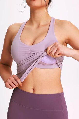 Sports Bras for Women Tank Top with Criss Cross Back Support Yoga Running Workout Crop Top in Saudi Arabia