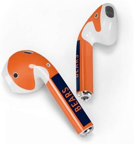 Skinit Decal Audio Skin Compatible with Apple AirPods - Officially Licensed NFL Chicago Bears Orange Performance Series Design in Saudi Arabia