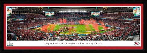 أبطال NFL Super Bowl LIV 2020، Kansas City Chiefs - ملصق غير مؤطر مقاس 40 × 13.5 من Blakeway Panoramas in Kuwait