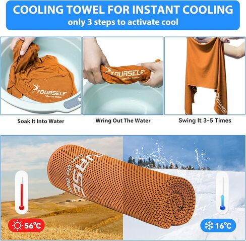 Cooling Towel, Cooling Towels for Neck,40 inch X 12 inch Ice Towel for Instant Cooling Relief, Soft Breathable Chilly Towel, Perfect Yoga, Golf, Sports, Gym, Workout, Athletes Towel in Saudi Arabia