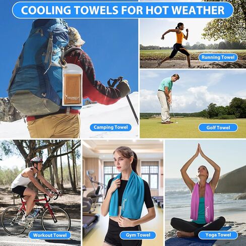 Cooling Towel, Cooling Towels for Neck,40 inch X 12 inch Ice Towel for Instant Cooling Relief, Soft Breathable Chilly Towel, Perfect Yoga, Golf, Sports, Gym, Workout, Athletes Towel in Saudi Arabia