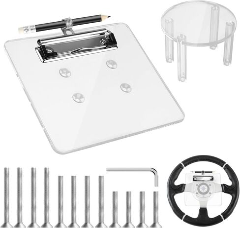 حامل بطاقة الأداء لعجلة القيادة لعربة الجولف من Archerest مع حامل قلم رصاص لسيارة النادي/EZGO TXT& RXV/Yamaha G29/Icon I40/Star Car/Excar وغيرها من معظم عربات الجولف الشفافة بسمك 5 مم من الأكريليك in Kuwait